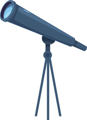 Poster - telescope is standing on a tripod, ready for astronomical observations