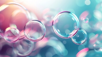 Poster - 8k resolution macro image of a soap bubble's surface, swirling iridescent colors and thin-film inter