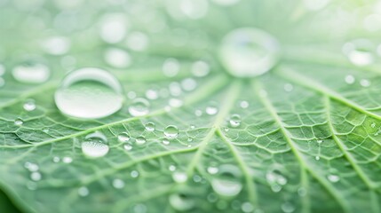 Aufkleber - extreme macro photograph of a lotus leaf surface, superhydrophobic nanostructures visible, water dro