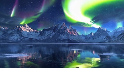 Wall Mural - 幻想的なオーロラの動画
