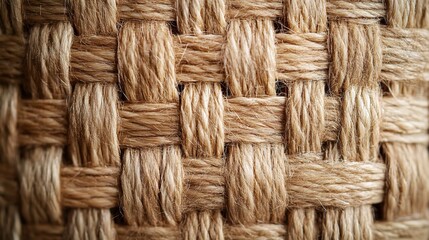 Canvas Print - Rustic Weave Texture:  A close-up capturing the intricate details of a handwoven natural fiber textile, ideal for backgrounds and adding an organic touch. 