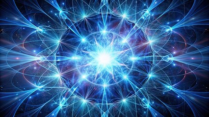 Wall Mural - luminescent energy tendrils in crystalline matrix resonating with cosmic frequencies , energy, tendr