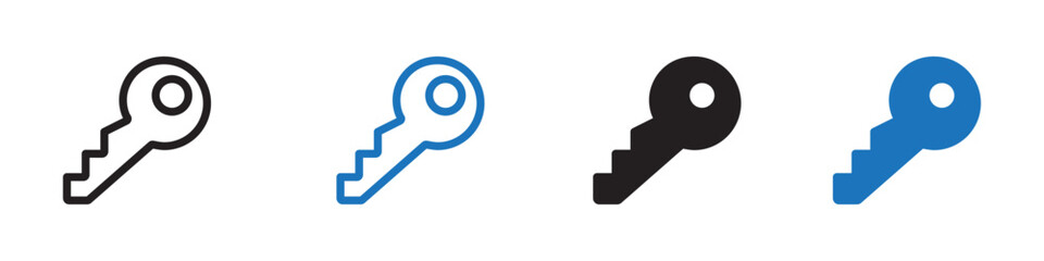Key icon Simple outline illustration