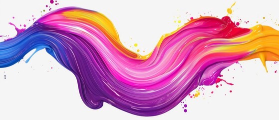 Abstract colorful liquid paint splash, perfect for modern design.