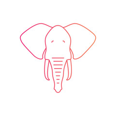 Canvas Print - Elephant vector icon