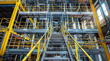 Poster - Scaffolding systems in industrial facilities support equipment maintenance, process upgrades, and facility expansions.