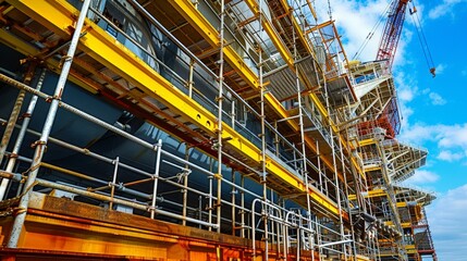 Poster - scaffolding systems in offshore and marine industries facilitate shipyard operations, offshore platf