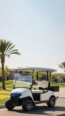 Wall Mural - Golf Cart vehicle sports grass.