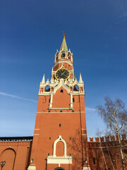 Wall Mural - old castle tower in red square, Moscow 