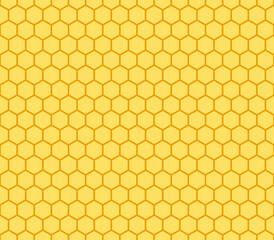 seamless pattern: illustration of yellow honeycombs background