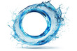 © Only PNG - Dynamic splash of water in a circular shape, symbolizing freshness, isolated on a white backdrop