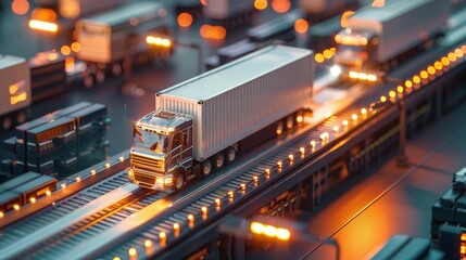 Poster - The automation of loading docks with AI-powered logistics management systems optimizes resource allocation and operational workflows.