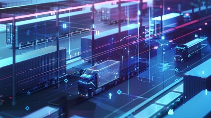 Poster - The automation of loading docks with AI-powered logistics management systems optimizes resource allocation and operational workflows.