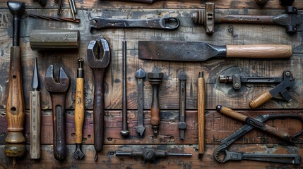 Poster - The craftsmanship and longevity of vintage tools underscore their value as artifacts of industrial heritage.