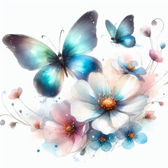 Wall Mural - spring watercolor illustration