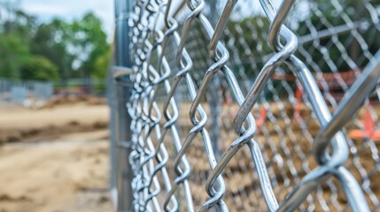 Poster - The design versatility of chain link fences supports temporary fencing needs for construction sites, event venues,