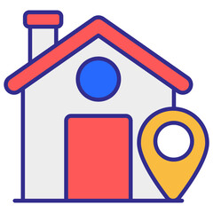 Wall Mural - House Location