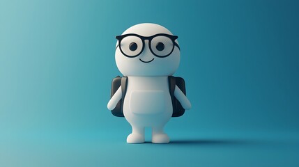 3D cartoon illustration of a smiling astronaut character with eyes, suitable for business or space-themed icons and vector art