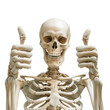 © Mad Craft - Skeleton thumbs up isolated on transparent background, skeleton png
