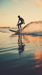 Poster - Surfboard surfing recreation outdoors.