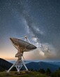 © Marko - satellite dish against a night sky with milkyway