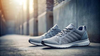 Wall Mural - Journeyman: Minimalist Running Shoes for Urban Exploration  Generative AI