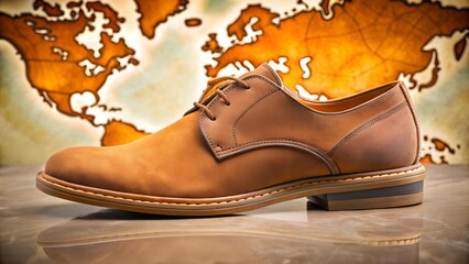 Wall Mural - Globetrotter -  A Versatile Suede Shoe for Global Travel  Generative AI