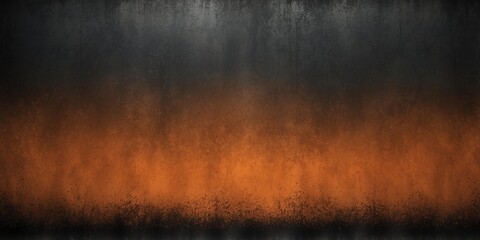 Wall Mural - orange to black color gradient grungy metallic backgro background