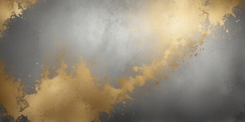 Wall Mural - grey to gold color gradient grungy metallic background