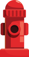 Poster - Classic red fire hydrant standing ready for action, ensuring the safety and protection of the urban environment