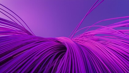 Wall Mural - Abstract 3D Colorful purple Wires