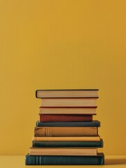 Wall Mural - Stack of books on table