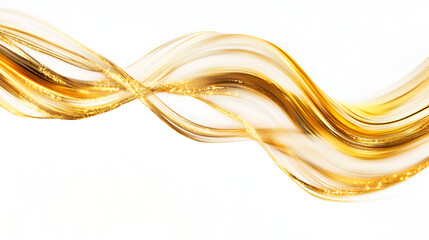 Wall Mural - Gold Streak Line on White Background