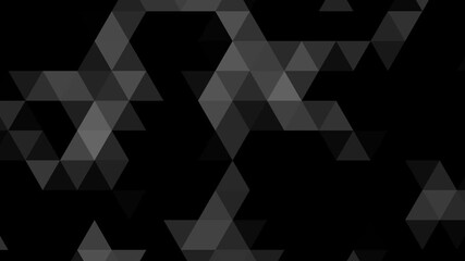 Poster - Black and grey geometric gradient abstract mosaic background animation