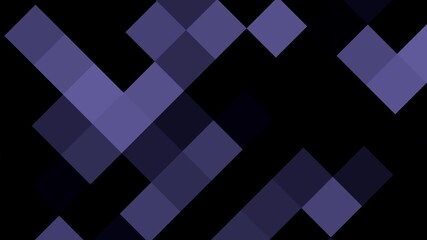 Poster - Rhombus mosaic dark blue and black abstract geometric background animation