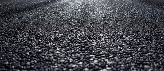 Aufkleber - Highly detailed black asphalt road surface providing a copy space image