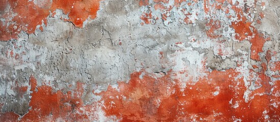 Aufkleber - Venetian stucco textured red gray stone wall background perfect for text Top view with copy space image