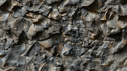 Aufkleber - Uneven stone wall with a textured background displaying its weathered surface