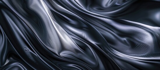 Poster - The background features a gray black satin fabric with a dark shiny abstract silk design showcasing a lovely blurred light wave pattern ideal for a copy space image
