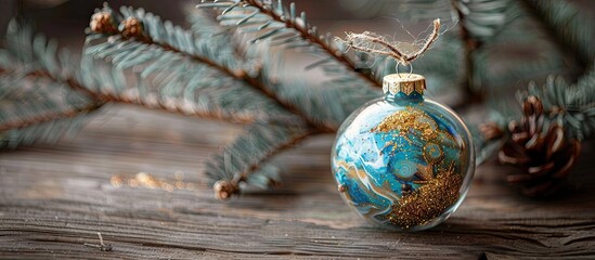 Poster - Handcrafted ornament for Christmas tree with a copy space image