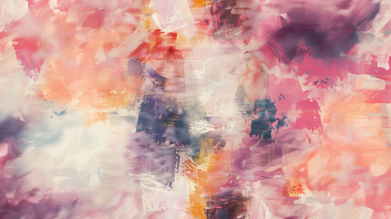 Poster - Vibrant textured surface created with thick brush strokes in abstract oil painting background