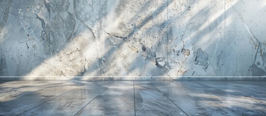 Aufkleber - Polished stone wall background with a beautiful old terrazzo or marble texture for copy space image