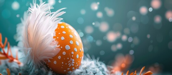 Aufkleber - An Easter themed egg decorated with angelic wings ideal for themed celebrations or a festive environment complete with ample copy space image