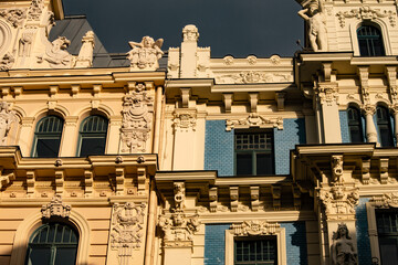 Early summer vacation in Riga, Latvia. Beautiful architecture