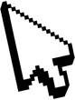 © IJ-studio - Click icon or Cursor pixel syle.Pixel Click icon. Mouse click cursor icon.Vector