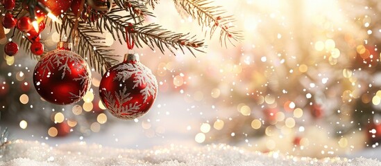 Aufkleber - Festive Christmas backdrop with space for your message in the image. Creative banner. Copyspace image