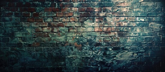 Canvas Print - Vintage brick wall creating an abstract textured background with copy space image