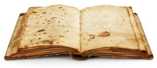 Aufkleber - Grunge notebook on a white background with copy space image