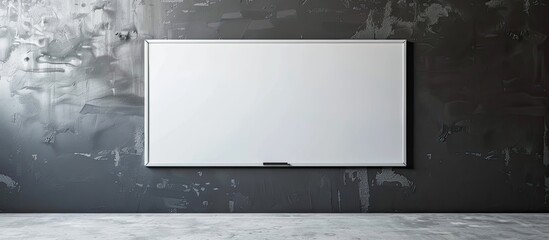 Poster - White board displayed against a grey wall with copy space image available