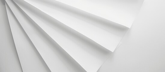 Aufkleber - White paper sheets folded with copy space image against white backdrop